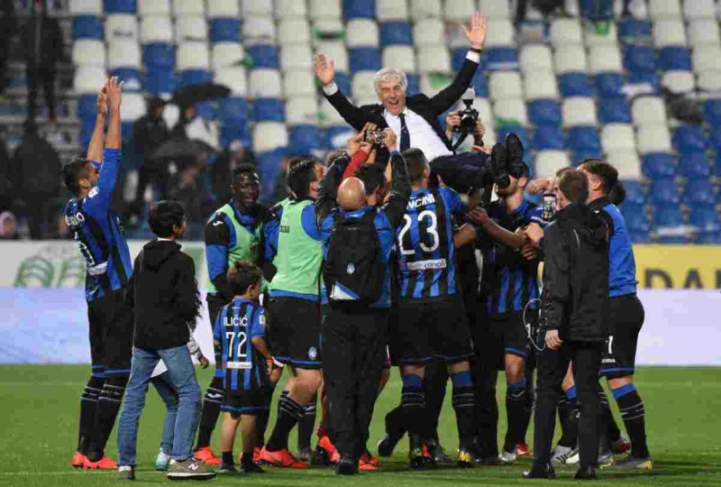 during the Serie A match between Atalanta BC and US Sassuolo at Mapei Stadium - Citta  del Tricolore on May 26, 2019 in Reggio nell'Emilia, Italy